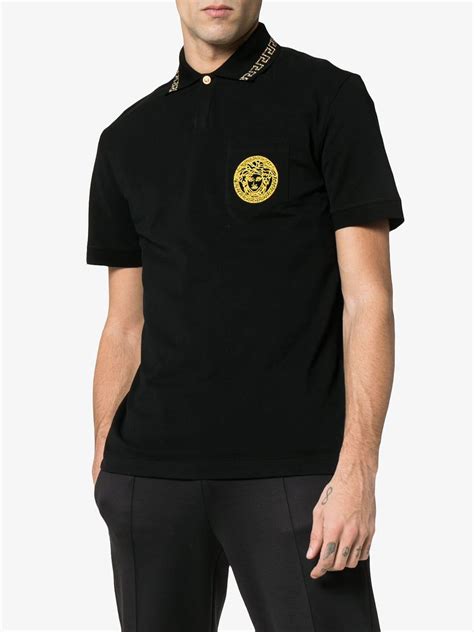 versace collection medusa polo shirt mens|versace medusa shirt men's uk.